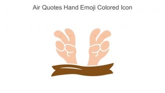 Air Quotes Hand Emoji Colored Icon In Powerpoint Pptx Png And Editable Eps Format