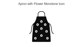 Apron With Flower Monotone Icon In Powerpoint Pptx Png And Editable Eps Format
