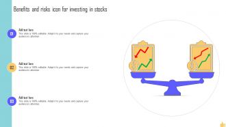 Benefits And Risks Icon For Investing In Stocks
