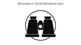 Binocular In Circle Monotone Icon In Powerpoint Pptx Png And Editable Eps Format