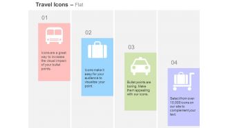 Bus suitcase car cart travel ideas ppt icons graphics