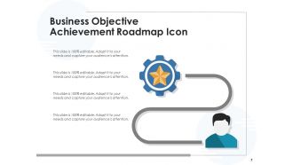Business Objective Icon Financial Management Arrow Achievement Roadmap