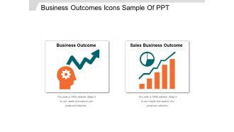 Business outcomes icons sample of ppt