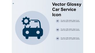 Car Service Sign Icon On Blue Glossy Square Web Button Gear Box