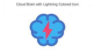 Cloud Brain With Lightning Colored Icon In Powerpoint Pptx Png And Editable Eps Format