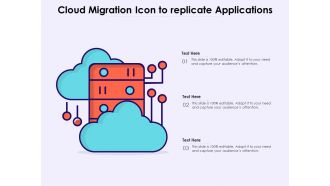 Cloud migration icon to replicate applications