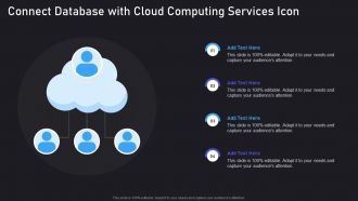 Connect Database With Cloud Computing Services Icon