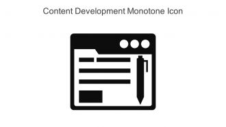 Content Development Monotone Icon In Powerpoint Pptx Png And Editable Eps Format
