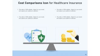 Cost Comparison Icon Business Innovation Entrepreneur Product Healthcare Insurance