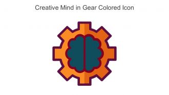 Creative Mind In Gear Colored Icon In Powerpoint Pptx Png And Editable Eps Format