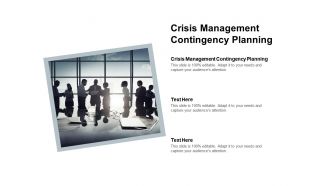 Crisis management contingency planning ppt powerpoint presentation icon images cpb