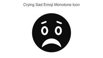 Crying Sad Emoji Monotone Icon In Powerpoint Pptx Png And Editable Eps Format