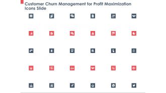 Customer churn management for profit maximization icons slide ppt powerpoint presentation files