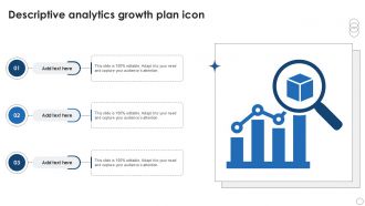 Descriptive Analytics Growth Plan Icon Ppt Slides