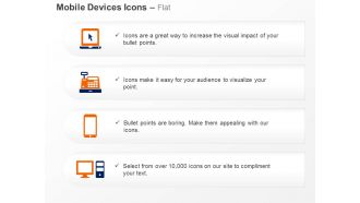 Devices for technology communication ppt icons graphics