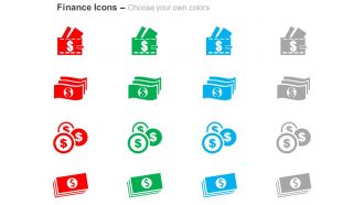 Dollar money banknote dollar coins ppt icons graphics