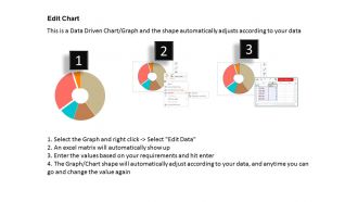 Donut chart with icons for data driven statistics powerpoint slides