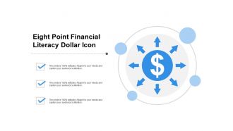 Eight point financial literacy dollar icon
