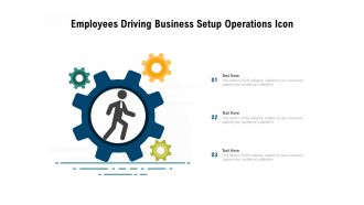 Employees driving business setup operations icon