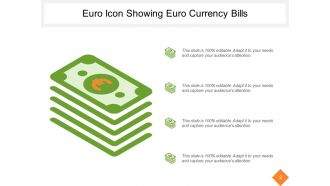 Euro Icons Showing Euro Currency With Arrows