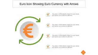 Euro Icons Showing Euro Currency With Arrows