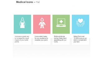 Female child patient health heart care ppt icons graphics