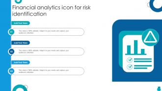 Financial Analytics Icon For Risk Identification