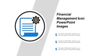 Financial management icon powerpoint images