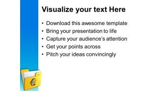 Folder icon with euro sign powerpoint templates ppt themes and graphics 0113