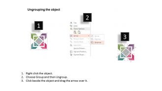 Four arrows for business icons strategy analysis flat powerpoint design