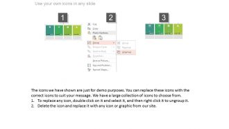 Four tags and icons with percentage analysis powerpoint slides