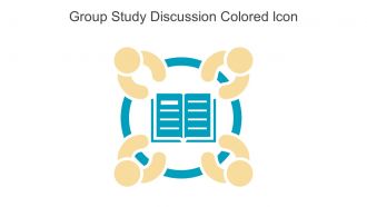Group Study Discussion Colored Icon In Powerpoint Pptx Png And Editable Eps Format