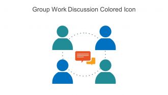 Group Work Discussion Colored Icon In Powerpoint Pptx Png And Editable Eps Format