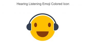 Hearing Listening Emoji Colored Icon In Powerpoint Pptx Png And Editable Eps Format