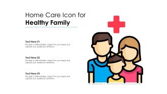 Home care icon for healthy family