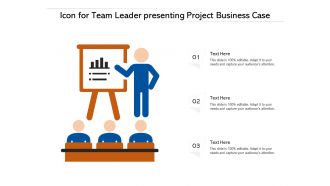 Icon for team leader presenting project business case