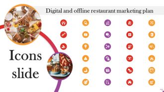 Icons Slide Digital And Offline Restaurant Marketing Plan Ppt Topic