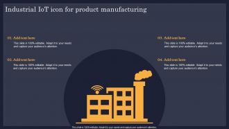 Industrial IoT Icon For Product Manufacturing