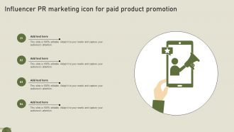 Influencer PR Marketing Icon For Paid Product Promotion