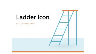 Ladder icon depicting individual construction illustrating progress development