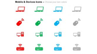 Laptop usb antenna keyboard ppt icons graphics