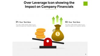 Leverage Icon Business Strategy Financial Structure Declining Arrows