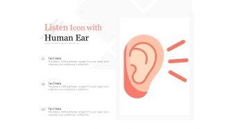 Listen icon with human ear