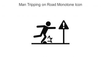 Man Tripping On Road Monotone Icon In Powerpoint Pptx Png And Editable Eps Format
