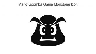 Mario Goomba Game Monotone Icon In Powerpoint Pptx Png And Editable Eps Format