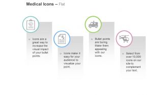 Medical report prescription medical van helicopter ppt icons graphics