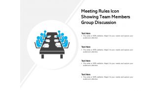 Meeting rules icon showing team members group discussion