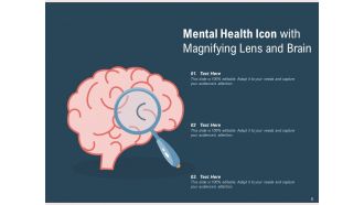Mental Health Icon Positive Thinking Individual Gear Checklist Magnifying Arrows