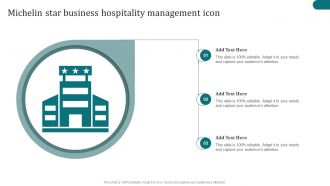 Michelin Star Business Hospitality Management Icon