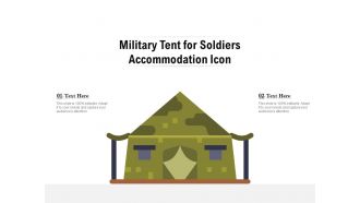 Military tent for soldiers accommodation icon